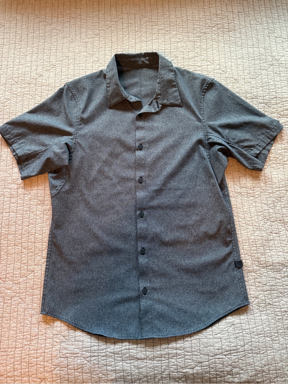Lululemon Airing Easy Short-Sleeve Shirt Heathered Blue Men’s Small
